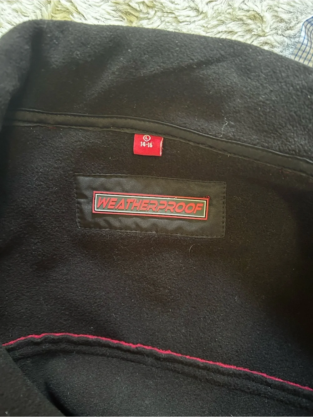 Weatherproof Men's Red Fleece Wind Resistant Jacket Size Large